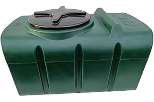Varile Serbatoio per acqua potabile da 180 l, verde, senza BPA, filettatura in ottone integrata da 3/4", prodotto in EU, adatto per alimenti (verde), 58 cm, N007