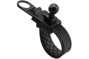 ARKON Bike or Motorcycle Handlebar or Roll Bar Strap Mount for Garmin nuvi 40 50 200 2013 24x5 25x5 GPS - Mount - Retail Packaging - Black