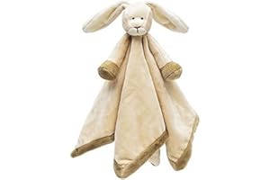 Teddykompaniet Båstad 13722 Baby Comforter Toy Blanket Bunny Diinglisar Beige - Rabbit Security Blanket - Soother Stuffed Plush Animal Blankies for Newborn and Toddler, Girl and Boy