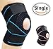 Produktbild AOHAN Kniebandage Verstellbare Bandage Knie rmel Kalte Schulter Pads fr Sport Running Klettern Reiten Basketball Badminton, blau, Einheitsgre