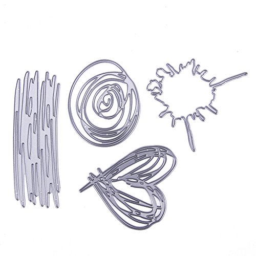 Demiawaking Schneiden Schablonen DIY Sammelalbum Dekor Papier Karten, Metall Buchzeichen , Metall Lesezeichen als Geschenk für Freunde (31)