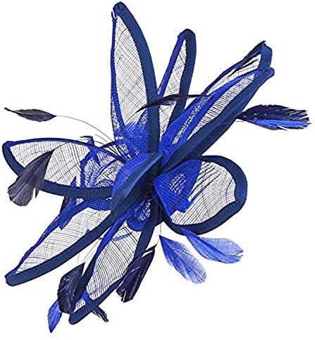 Janeo Clementine Fascinator, Extravagant Unique Style, a Starburst of Petals Comb Fitting. Wild, Dainty, Designer and Fun, Four Stunning Colours Black & White, Cerise, Electric Blue, Buttercup