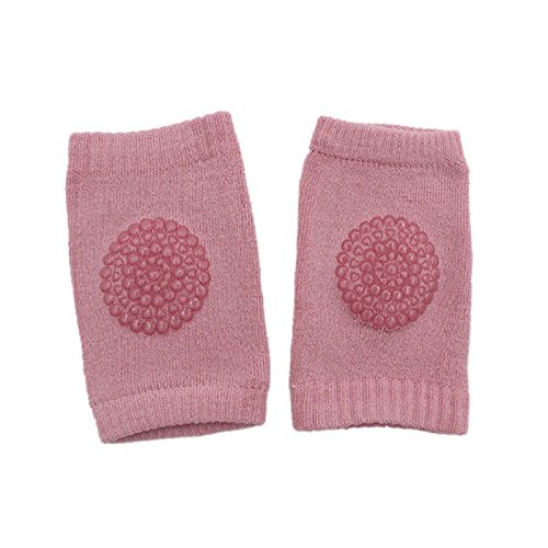 ONE PAIR Anti-slip Crawling Knee Pad Soft Elbow Knee Protector for Infant Toddler Baby Safety baby Leg warmer-PINK