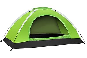 FACULX Tenda da campeggio ultraleggera per 1-2 persone, impermeabile, con doppie porte, borsa per il trasporto, picchetti e mosca per la pioggia, per escursioni e avventure all'aria aperta