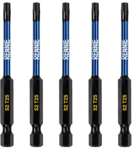5x T30 Torx Schlagschrauber-Bits – 50 Mm, Schwarz Beschichtet Für Hohe Belastung