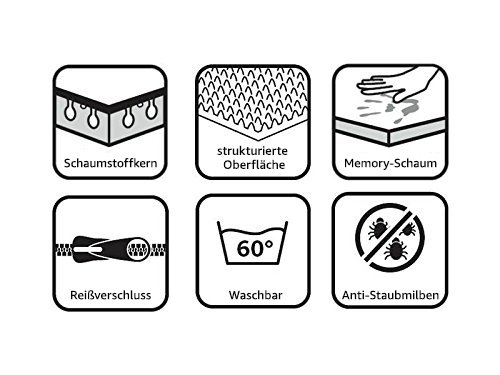 AmazonBasics Memoryschaum-Matratzenauflage mit Medicott-Material, abgesteppt, 90 x 200 cm - 4