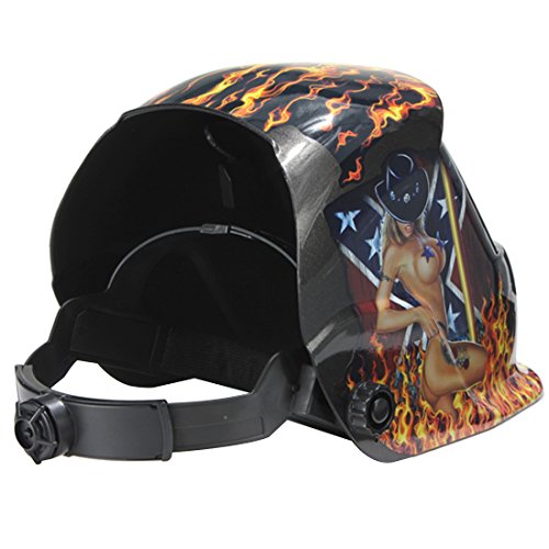 origlam Elektrische Schweißhelm Schweißhelm Hot Sexy Mädchen, solarbetrieben Schweißhelm Schutz Maske, Shield Verstellbarer Mahlgrad TIG Mig MMA (Hot Sexy Girl) - 4