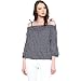 Rare Navy Polka Dot Print Cold Shoulder Blouson Top RS.249.00