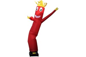 GAORUI Aufblasbarer Schlauchmann Sky Puppet Dancer – lustiger, verrückter Winker, aufblasbarer Schlauch, für Festival-Werbung (ohne Gebläse) (rot, 3 m)