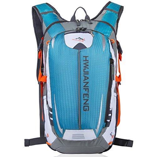 Fahrradrucksäcke, iTECHOR 18L Unisex Nylon Erwachsene Trinkrucksack Reiserucksack Sportrucksack Tagesrucksack Trekkingrucksack Outdoor Ultraleicht Wasserabweisend, 46×26×23cm/18,11×10,24×9,06in - 3