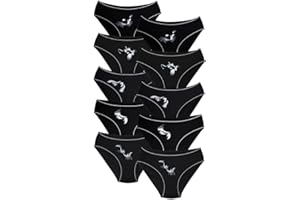 ALYA UNDERWEAR Mädchen-Slip, Kinder-Slip aus Baumwolle, weicher und bequemer Mädchen Höschen, Packung mit, 10 Stück