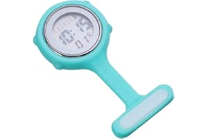 ibasenice Montre infirmière de Silicone - Montre Multifonctions numérique fob Montre infirmière en Silicone avec Broche Montre médicale Portable Broches Broche infirmière médicale