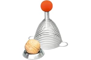 TAKE 2 GERMANY Take2 Design Naomi Boule en Silicone Jaune Casse-Noix, Acier Inoxydable Silicone, Orange, argenté., Ø 65 mm, H 100 mm