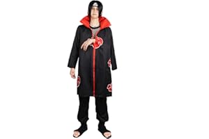 COOLCHANGE Giacca di Akatsuki | Toga di Itachi per costume Cosplay | Taglia: L