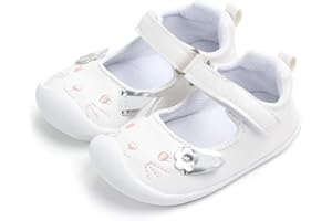 LACOFIA Baby Mädchen Ballerinas Kleinkind Klettverschluss rutschfest Lauflernschuhe