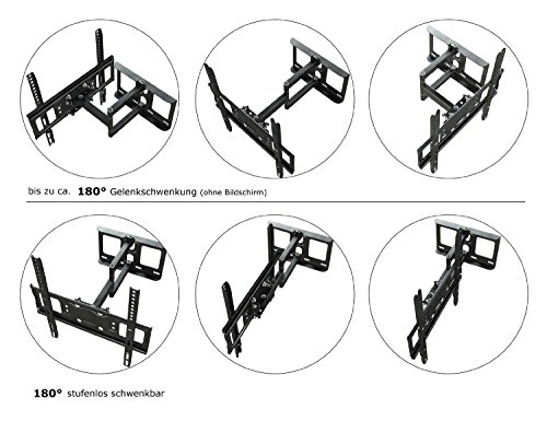 Soporte de pared para tv s5144 orientable e inclinable para televisores 76-165 cm