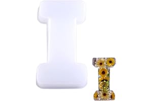 TUXXJZM Silicone Alphabet Resin Molds, Letter Silicone Mould for Crafts, Epoxy Resin Casting Molds, 3D Alphabet Epoxy Resin Silicone Mold, Capital Letter Symbol Mold, Alphabet Letter Baking Mold