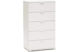 MeMi Me305BIA Cassettiera, Legno, Bianco, 38x60x105 cm