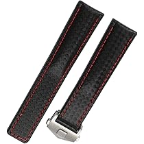 22mm Vera Pelle Cinturino Per Tag Heuer Carrera Monaco - Foto 8