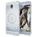Produktbild Samsung Galaxy J7 2017 (EU-Modell) Hülle Handyhülle von NALIA, Slim TPU Silikon Motiv Case Clear Schutzhülle Dünn Durchsichtig, Etui Handy-Tasche Back-Cover Transparent, Designs:Circle Flowers