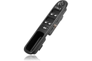 GNXfixt Botón Ajuste Eléctrico Espejos para Elevalunas P-t 3008 2009-2015, 5008 2010-2016, Control Elevalunas Eelantero Izquierdo 96650620ZD 26 pines (Sin Espejos Plegables)