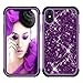 Produktbild iPhone XR/XS /XS Max Hülle (6.1/5.8/6.5 Zoll), TPulling TPU Stoßfunkeln Sparkle Glitzerpatch Sterne Bling Fall Abdeckung Haut für iPhone XR/XS /XS Max (Dunkelviolett, XS MAX)