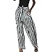 Produktbild ASHOP Damen Hose, Frauen Mode Beiläufige High Waist Strecken Streifen Freizeithose Haremshose Casual Lose Lange Hose Streetwear Outdoorhose Aladinhose Yogahose Sporthose(Schwarz,XL)