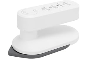 DENASH Fer à Vapeur Portable sans Fil, Fer de Voyage Portable à Chaleur Rapide, Fer à Repasser sans Fil alimenté par Batterie 5000mAh avec étui de Transport pour Vêtements