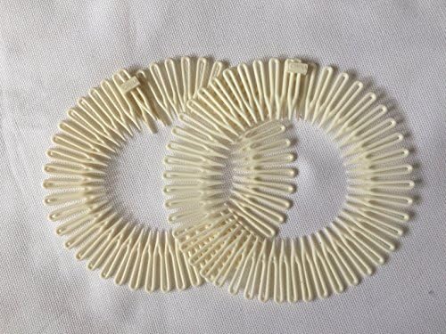 Plastic Stretch Sport Hair Band Full Circle Flexible Comb Teeth Headband Clip (creamy)