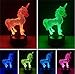 Produktbild Kreative Neuheit 2019 3D LED Lampe Nachtlicht Einhorn Pferd RGB Glühbirne Dekoration Weihnachtsgeschenk Karikatur Luminaria Lampara, Controller 7 Farbe