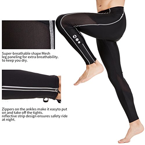 4Ucycling Herren Lange Fahrradhose 3D Sitzpolster Radhose Kompressionshose Radler Hose Fahrrad Tights Leggings - 5