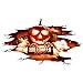 Produktbild Y-Step Halloween Wandaufkleber 3D Flamme Wasserdicht Wand Aufklebe Bruch Kürbis Schädelkopf Wandtattoo Dunkel Terror Aufkleber Wohnkultur Wandsticker Schlafzimmer Küche Halloween Party Deko 30*90*2cm