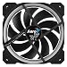 Produktbild Aerocool Orbit - PC-Lüfter mit RGB-Beleuchtung (12 cm, gebogene Lamellen, Dual Ring LED 11 Effekte, 14 DBA), Farbe Schwarz