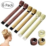 Magic Hair Bun Maker, Fast & Easy Donut Bun Maker DIY French Twist Bun Shaper for Girls Women (Blonde, Light Brown, Brown)