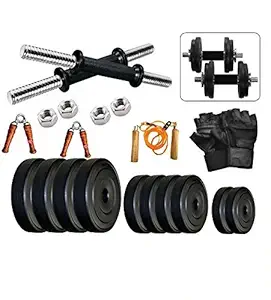 Body Maxx 15Kg Adjustable Fitness Dumbell Set Home Gym Kit.