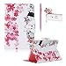 Produktbild Für Samsung Galaxy Tab S2 9.7 Hülle Leder Katze und Blumen Muster,SKYXD [Auto Schlaf/Wach Funktion] Smart Case Folio Klappbar Schutzhülle [Standfunktion/Brieftasche Kartenfach/Magnet] Klapphülle mit [Handyanhänger + Eingabestift] 3in1 Zubehör Handy Tasche for Samsung Galaxy Tab S2 9.7" T810/T813/T815/T819 Bookstyle Flip Leather Cover With [Stylus and Dust Plug]