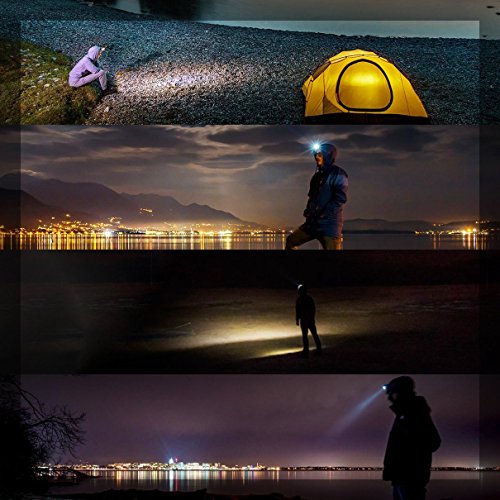 ONEU Mini LED Stirnlampe, 3 W Cree XP-E2 100 LM Kopflampe Taschenlampe, Wasserdicht und Shockproof Stirnlampen,Tragbar für Joggen laufen Camping Lesereisen - 7