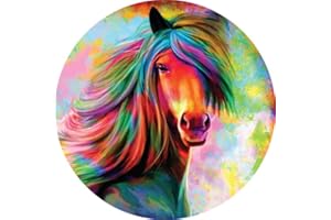 EBANEY Applicatore di torta commestibile cavallo9 / 20 cm Ø