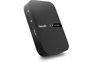 NEWQ Filehub AC750 Reise Router: Tragbarer Festplatten SD Kartenleser für Reisen | Drahtloser Zugriff auf externe Festplatte & USB-Speichergerät zum Sichern von Fotos & Dateien von Mobiltelefon Laptop