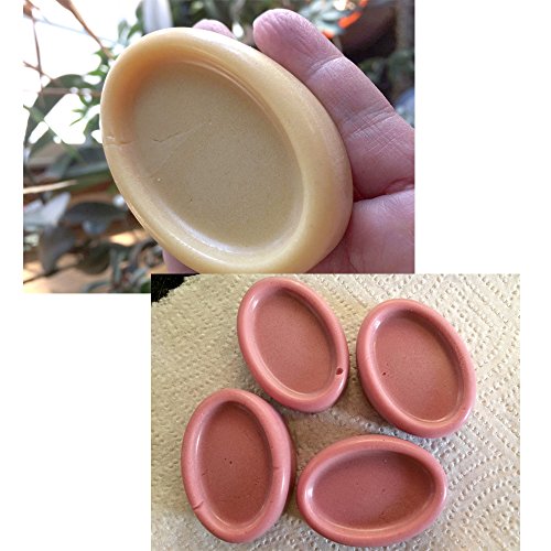 Tomnk Silikon Seifenform Kuchenform 15 Hohlraum (Oval) oder 12 Hohlraum (Herzform) für Handgefertigt DIY , 100 Taschen kostenlos - 6