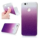 Huawei Nova Tasche Hülle Mavis's Diary Lila Glitzern Allmähliche Veränderung Full Protective Case TPU Softcase Silikon Back Cover Schutzhülle Anti-Scratch Telefon-Kasten Handyhülle Handycover Bumper Fall Euit - 