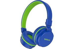 YOYOTUNE Kids Bluetooth Headphones,Lightweight Kids Headphones Wireless,85/94dB Safe Volume,40H Playtime,Fast Charging,Bluetooth 5.3,Over Ear,Toddler Headphone Built-in Mic for School/Tablet/Travel (Blue)