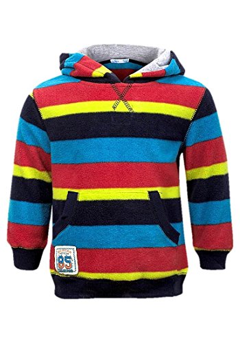Tots Designer Baby Boys Multi Coloured Stripes Trendy Fleece Hoody (18-23 months)