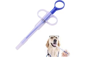 Houdao Lance Pilule Chat Distributeur de pillules pour Chat avec Pointe Souple de sécurité réutilisable Plastique seringue medicaments Animaux pour Chats Chiens Bébé Animaux(Bleu)