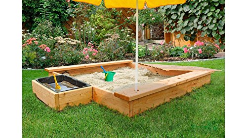 Preisvergleich Produktbild baumarkt direkt Sandkasten Moritz, B / L / H: 150 / 150 / 23 cm