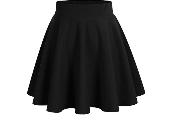 DRESSTELLS Jupe Mini Courte évasée en Polyester