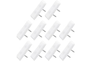 METALLIXITY Möbelfötter spik (31 mm/1,22 tum) 20 st, plast fyrkantiga dubbelstift stol glidreglage – för stolar soffa möbler
