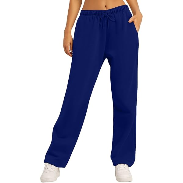 Pantalon Jogging Femme Baggy - Taille Haute, élastique, 95% Rayon, 5% Spandex, Avec Poches - 8