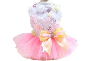 SMALLLEE_LUCKY_STORE Robe tutu à fleurs pour chien/chat/fille de petite et moyenne taille