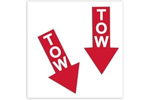 SkinoEu® 2 x Autocollants Vinyle Flèche De Remorquage Tow Arrow Racing Hook Minibus Voiture Fenêtre Porte Auto Moto Casque Vélo Tuning B 72